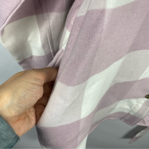 A New Day Women’s Belted Shirt Jacket Shacket Pink Check Plaid Size Large - Picture 7 of 9